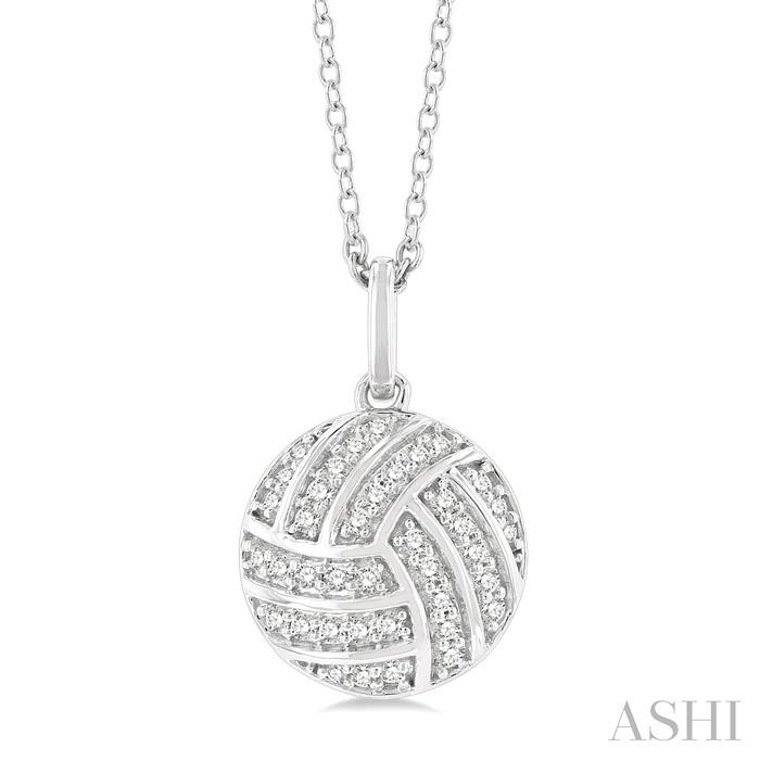 VOLLEYBALL PETITE DIAMOND FASHION PENDANT