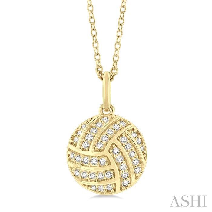 VOLLEYBALL PETITE DIAMOND FASHION PENDANT