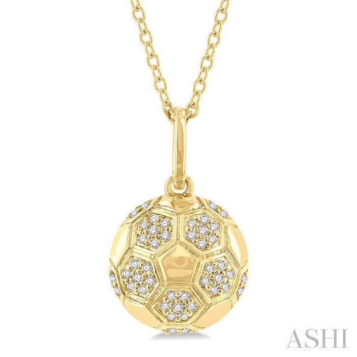 SOCCER BALL PETITE DIAMOND FASHION PENDANT