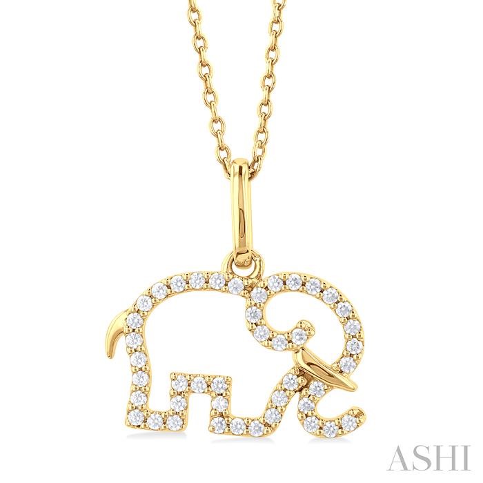 ELEPHANT PETITE DIAMOND FASHION PENDANT