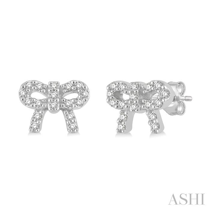 BOW PETITE DIAMOND FASHION EARRINGS