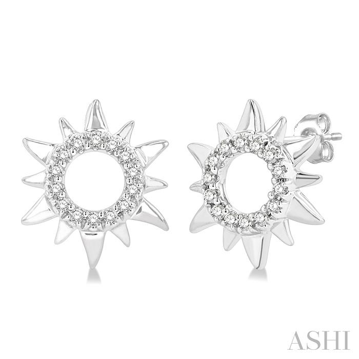 SUNBURST PETITE DIAMOND FASHION EARRINGS