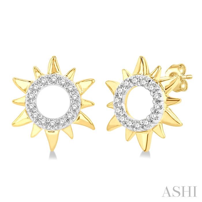 SUNBURST PETITE DIAMOND FASHION EARRINGS