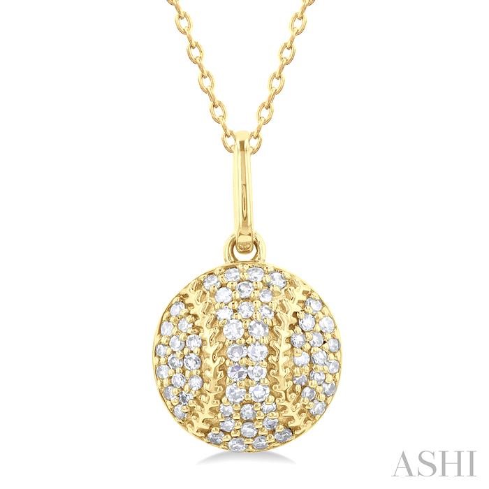 BASEBALL PETITE DIAMOND FASHION PENDANT