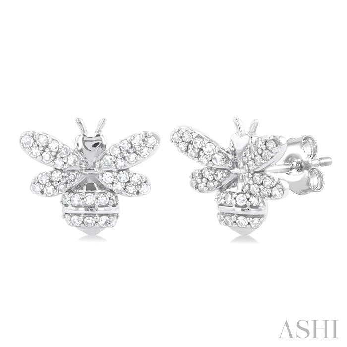 BUMBLE BEE PETITE DIAMOND FASHION EARRINGS