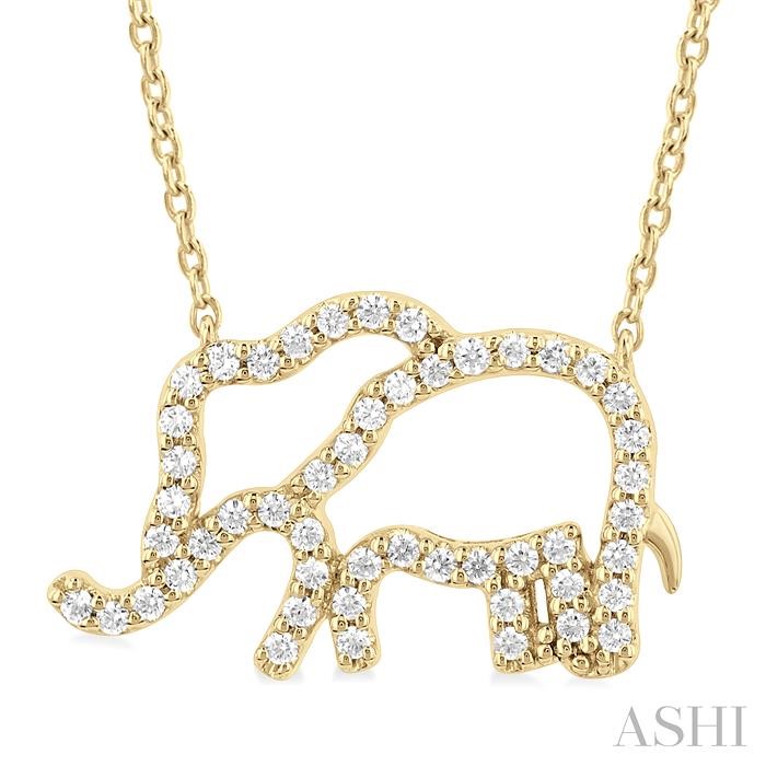 ELEPHANT PETITE DIAMOND FASHION PENDANT