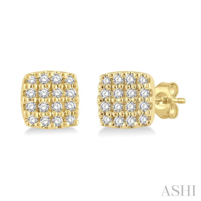 Cushion Shape Petite Diamond Fashion Earrings