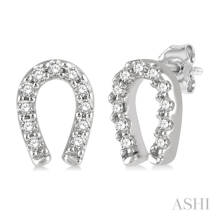 HORSESHOE PETITE DIAMOND FASHION EARRINGS