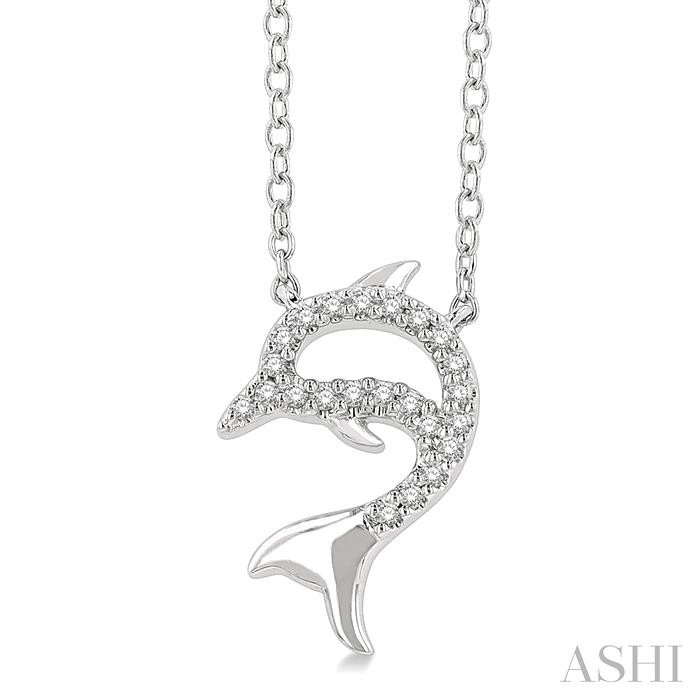 DOLPHIN PETITE DIAMOND FASHION PENDANT