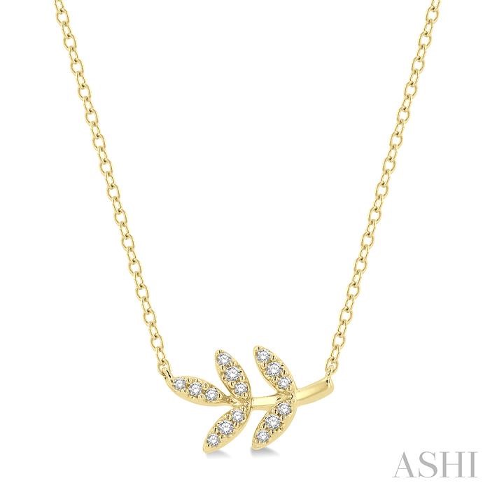 LEAF PETITE DIAMOND FASHION PENDANT