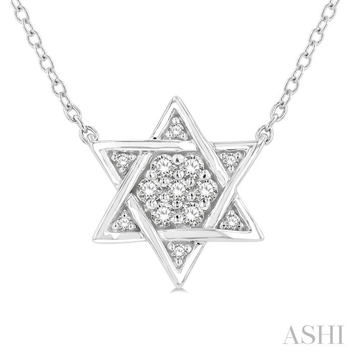 STAR OF DAVID PETITE DIAMOND FASHION PENDANT