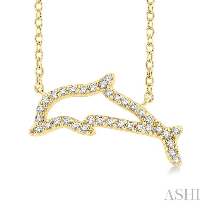 DOLPHIN PETITE DIAMOND FASHION PENDANT