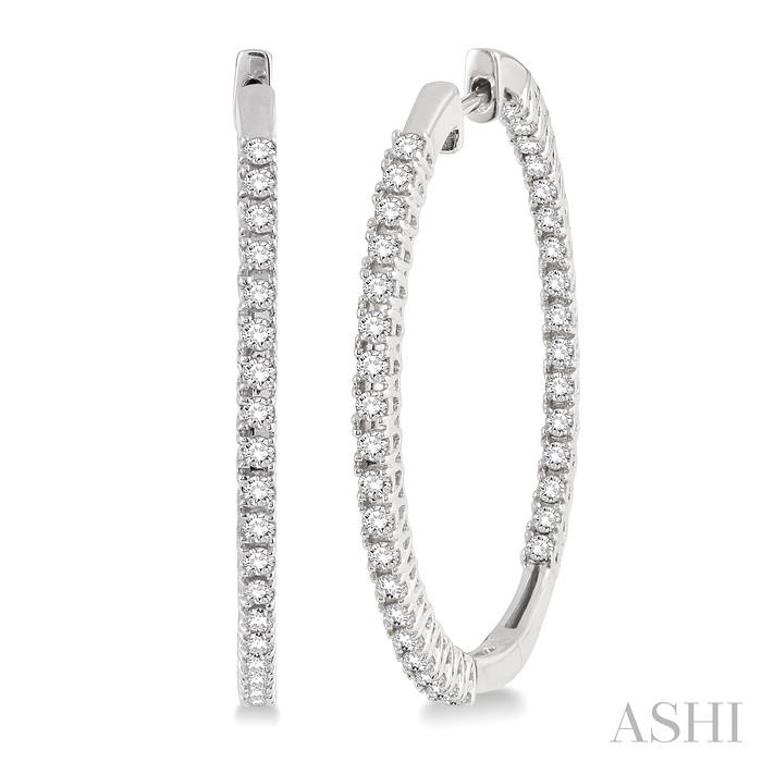 INSIDE-OUT DIAMOND HOOP EARRINGS