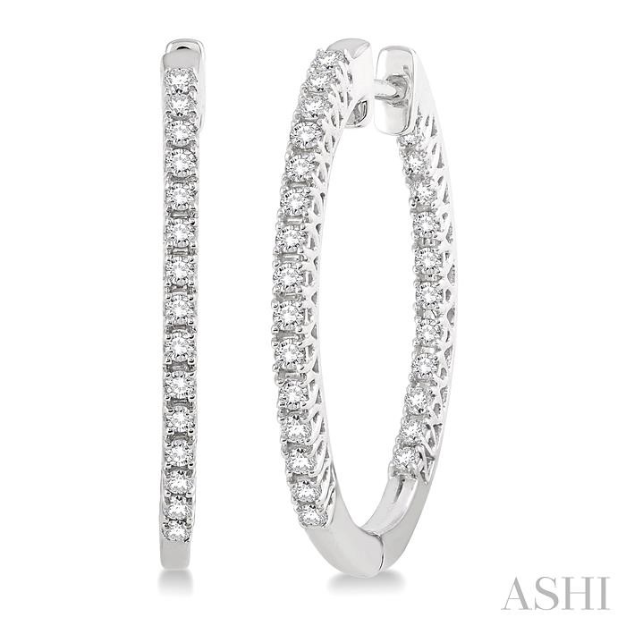 INSIDE-OUT DIAMOND HOOP EARRINGS