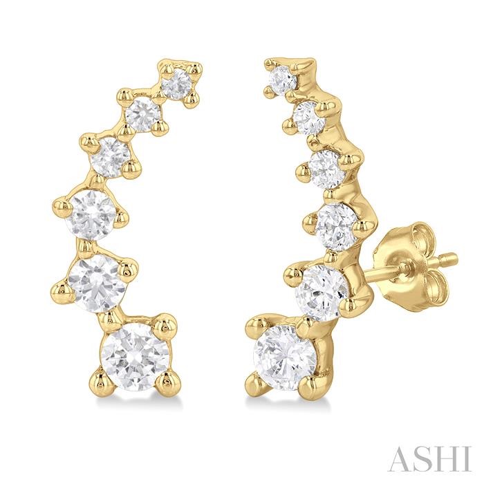 DIAMOND FASHION EAR CLIMBERS