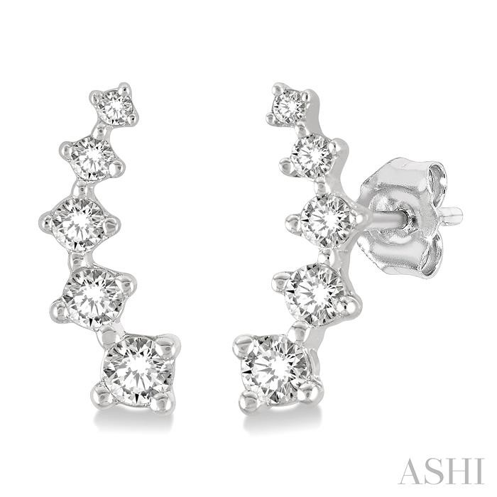 PETITE DIAMOND FASHION EAR CLIMBERS