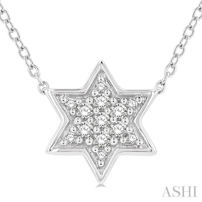 STAR OF DAVID PETITE DIAMOND FASHION PENDANT