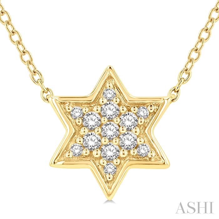 STAR OF DAVID PETITE DIAMOND FASHION PENDANT