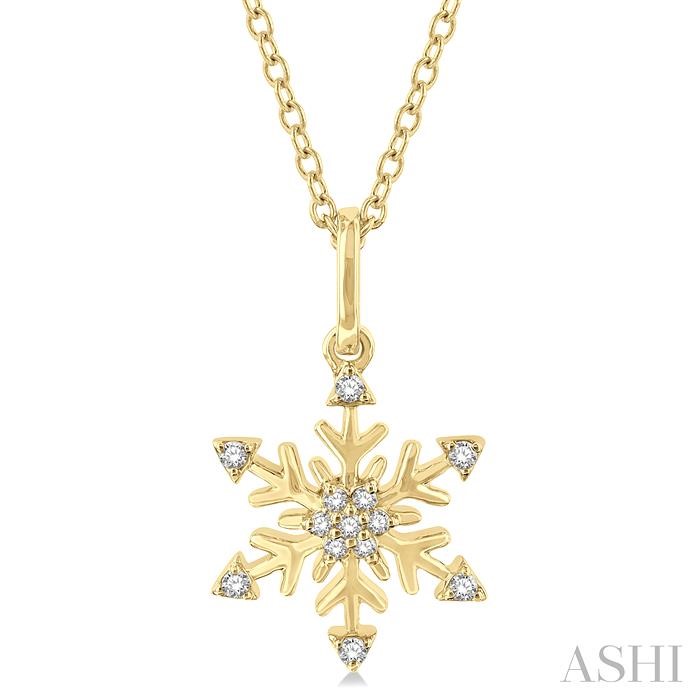 SNOW FLAKE PETITE DIAMOND FASHION PENDANT