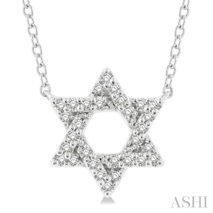 STAR OF DAVID PETITE DIAMOND FASHION PENDANT