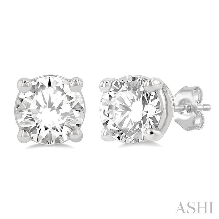 ROUND SHAPE DIAMOND STUD EARRINGS