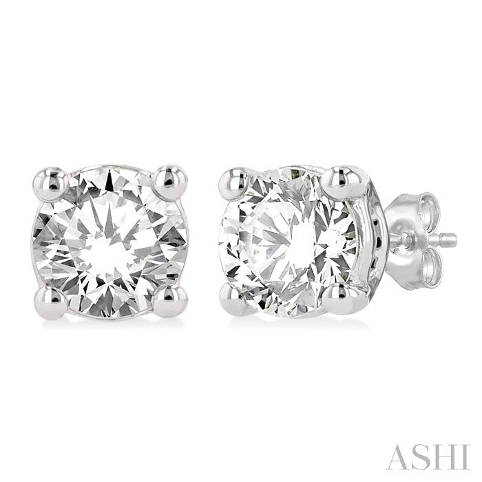 ROUND SHAPE DIAMOND STUD EARRINGS