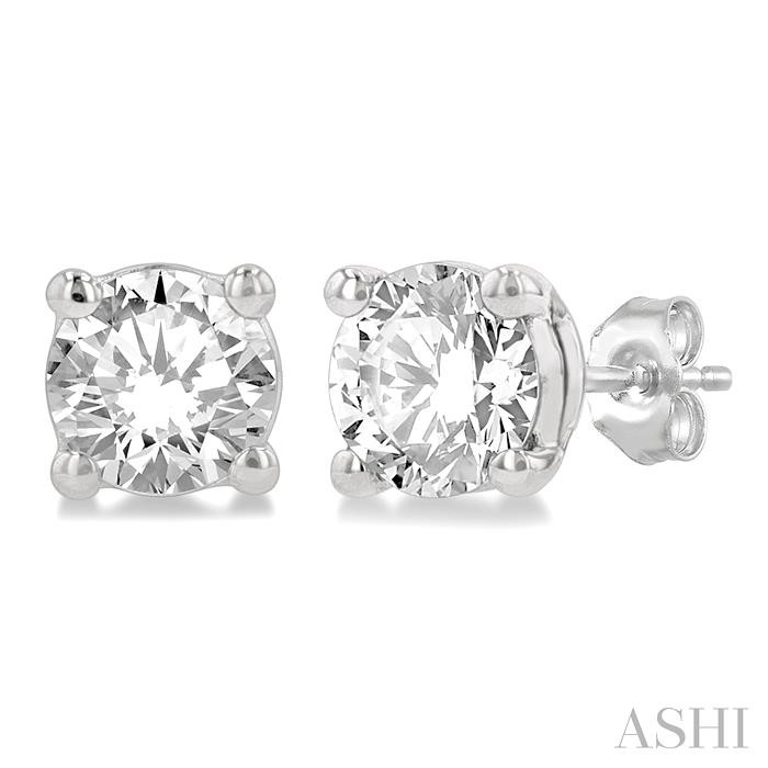 ROUND SHAPE DIAMOND STUD EARRINGS