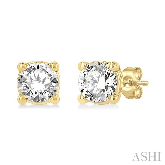 ROUND SHAPE DIAMOND STUD EARRINGS