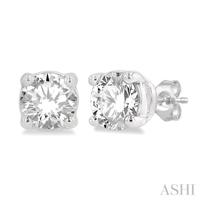 ROUND SHAPE DIAMOND STUD EARRINGS