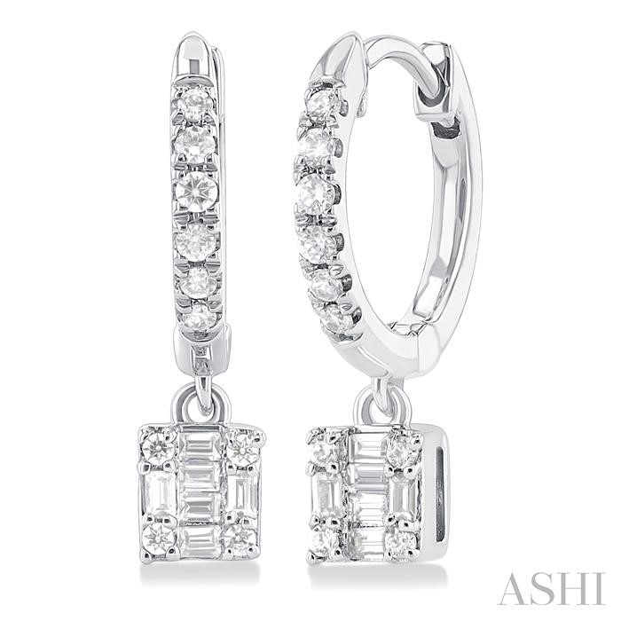 FUSION PETITE DIAMOND HUGGIE FASHION EARRINGS