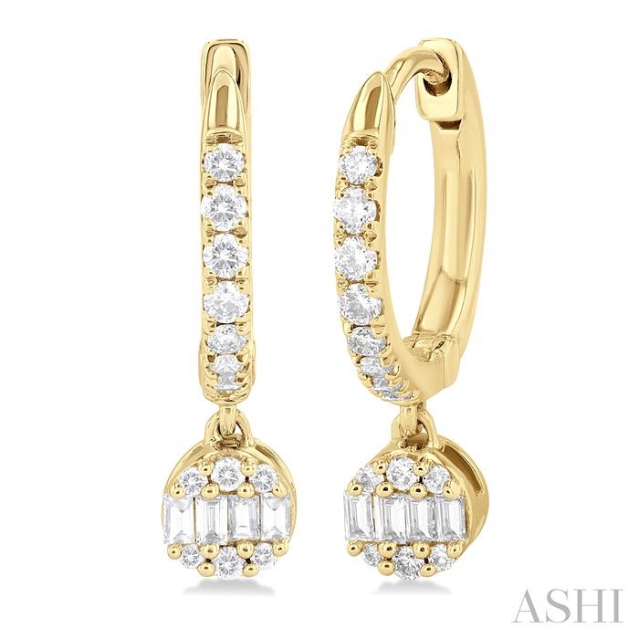 FUSION PETITE DIAMOND HUGGIE FASHION EARRINGS