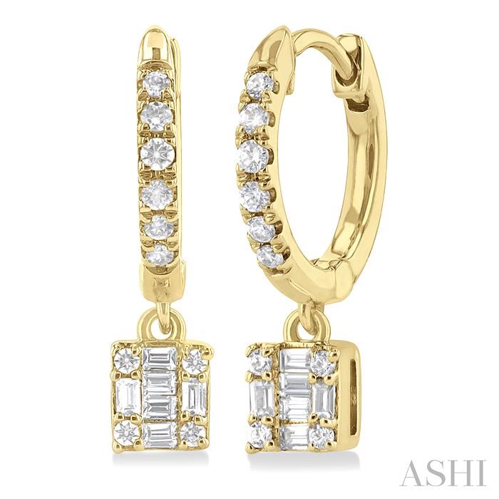 FUSION PETITE DIAMOND HUGGIE FASHION EARRINGS