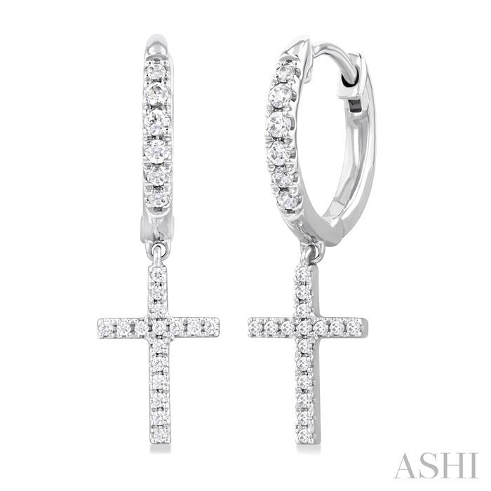 CROSS PETITE DIAMOND HUGGIE FASHION EARRINGS