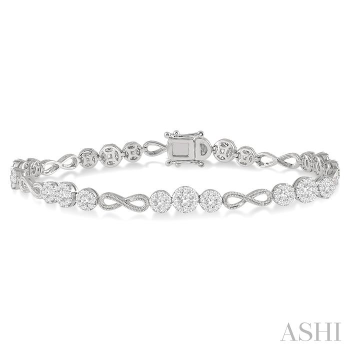 LOVEBRIGHT DIAMOND INFINITY LINK BRACELET