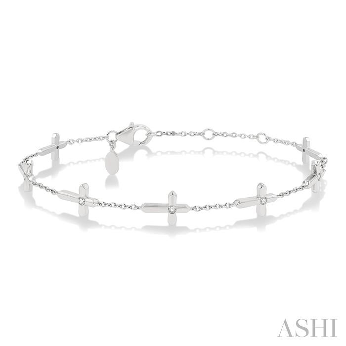 CROSS PETITE DIAMOND STATION CHAIN BRACELET