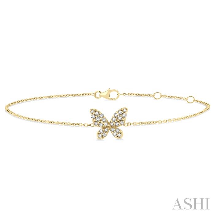 BUTTERFLY PETITE DIAMOND FASHION CHAIN BRACELET