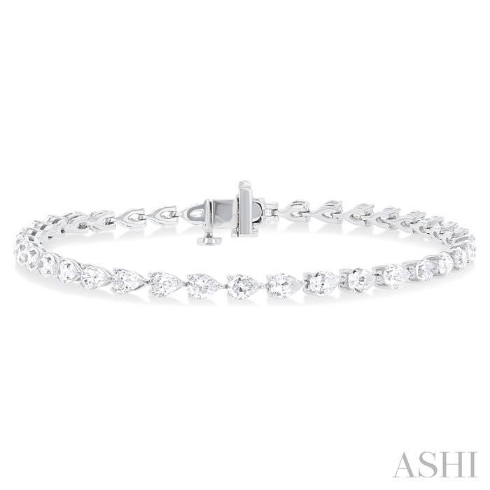 PEAR SHAPE EAST-WEST DIAMOND FASHION BRACELET