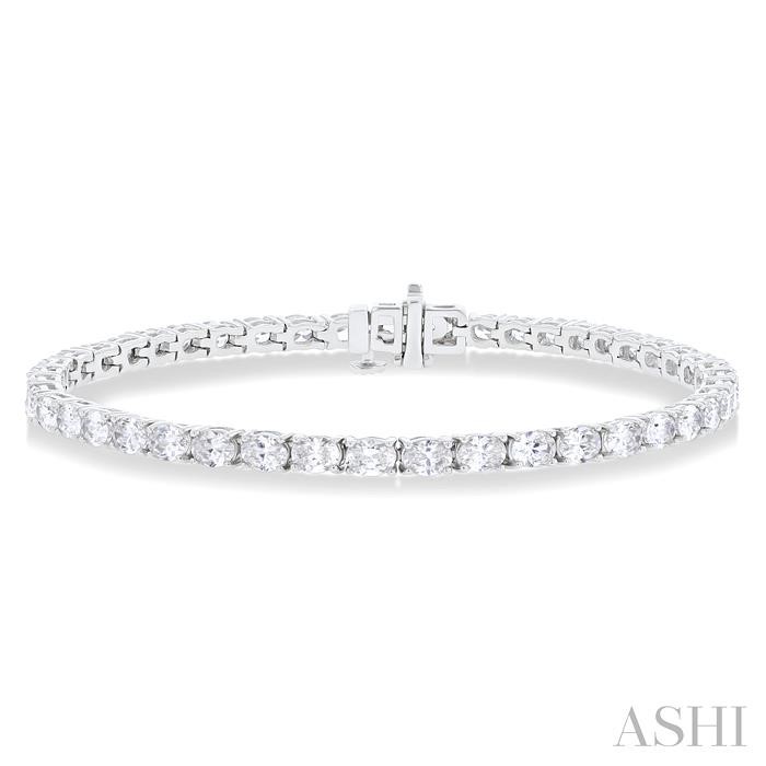 OVAL SHAPE EAST-WEST DIAMOND TENNIS BRACELET