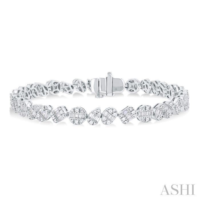 MIXED SHAPE FUSION DIAMOND TENNIS BRACELET