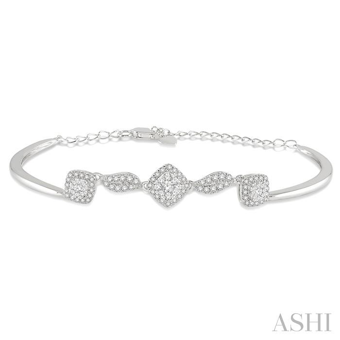 CUSHION SHAPE HALO LOVEBRIGHT DIAMOND CHAIN BRACELET