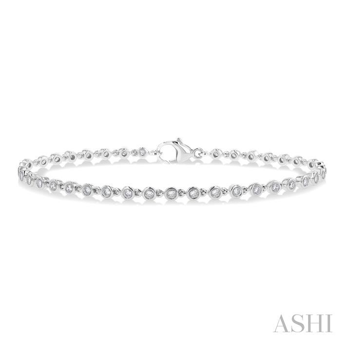 BEZEL SET DIAMOND TENNIS BRACELET