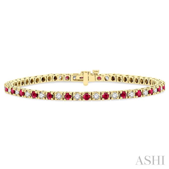 ALTERNATE GEMSTONE & DIAMOND TENNIS BRACELET