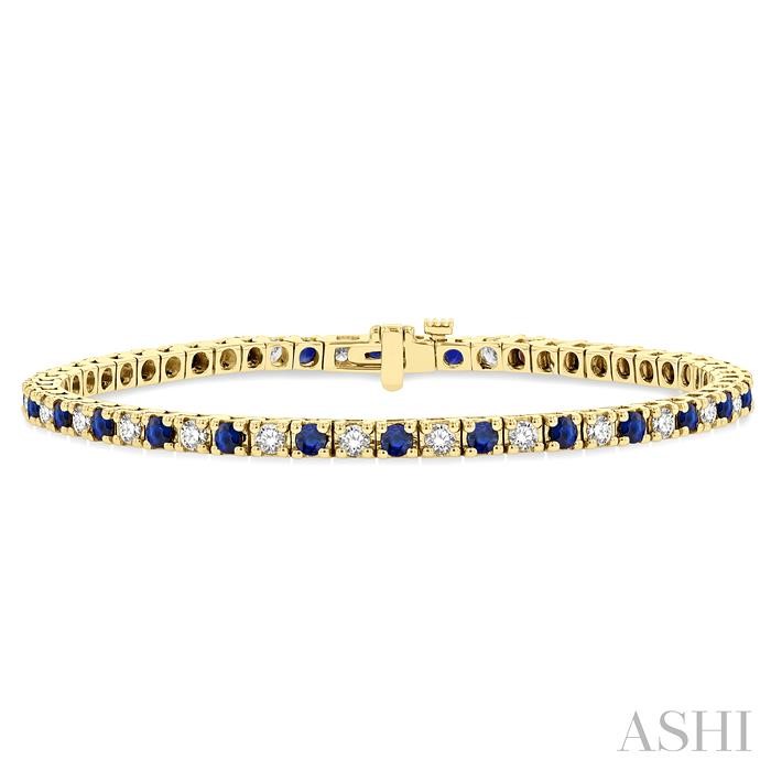 ALTERNATE GEMSTONE & DIAMOND TENNIS BRACELET