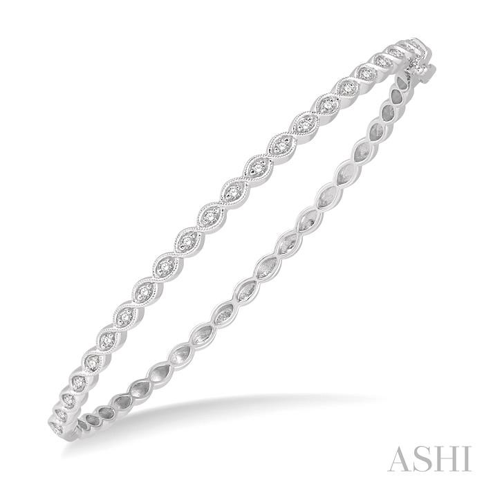 Marquise Shape Stackable Diamond Bangle