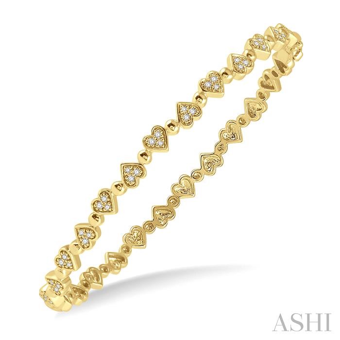 Stackable Heart Shape Diamond Bangle
