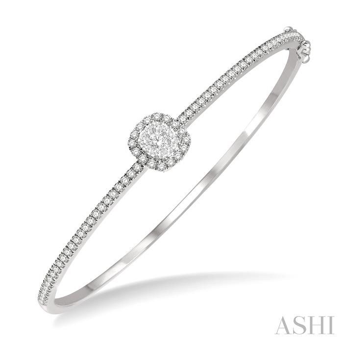 STACKABLE HALO LOVEBRIGHT ESSENTIAL DIAMOND BANGLE