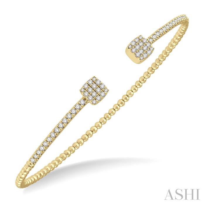 STACKABLE DIAMOND OPEN CUFF BANGLE