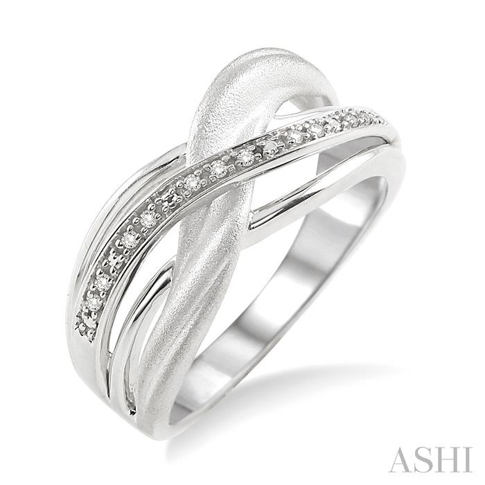 SILVER SWIRL DIAMOND FASHION RING