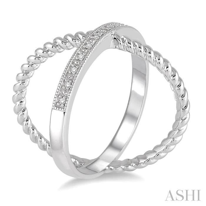 SILVER DIAMOND FASHION RING