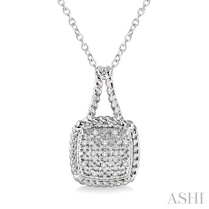 SILVER DIAMOND PENDANT